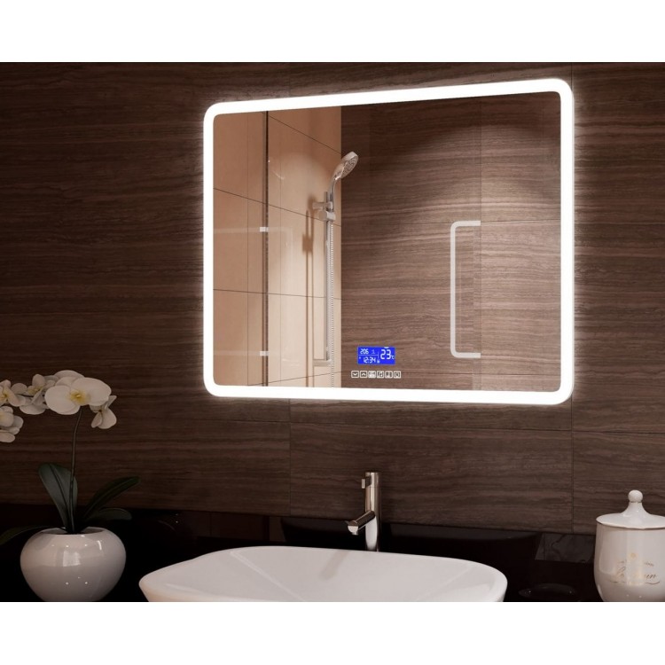 Зеркало Континент Demure LED с МФП горизонтальное